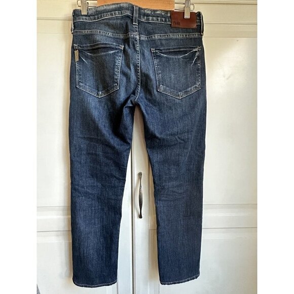 Paige Jeans Womens 28 Straight Leg Denim Dark Wash Ankle Length Mid Rise - Picture 2 of 11